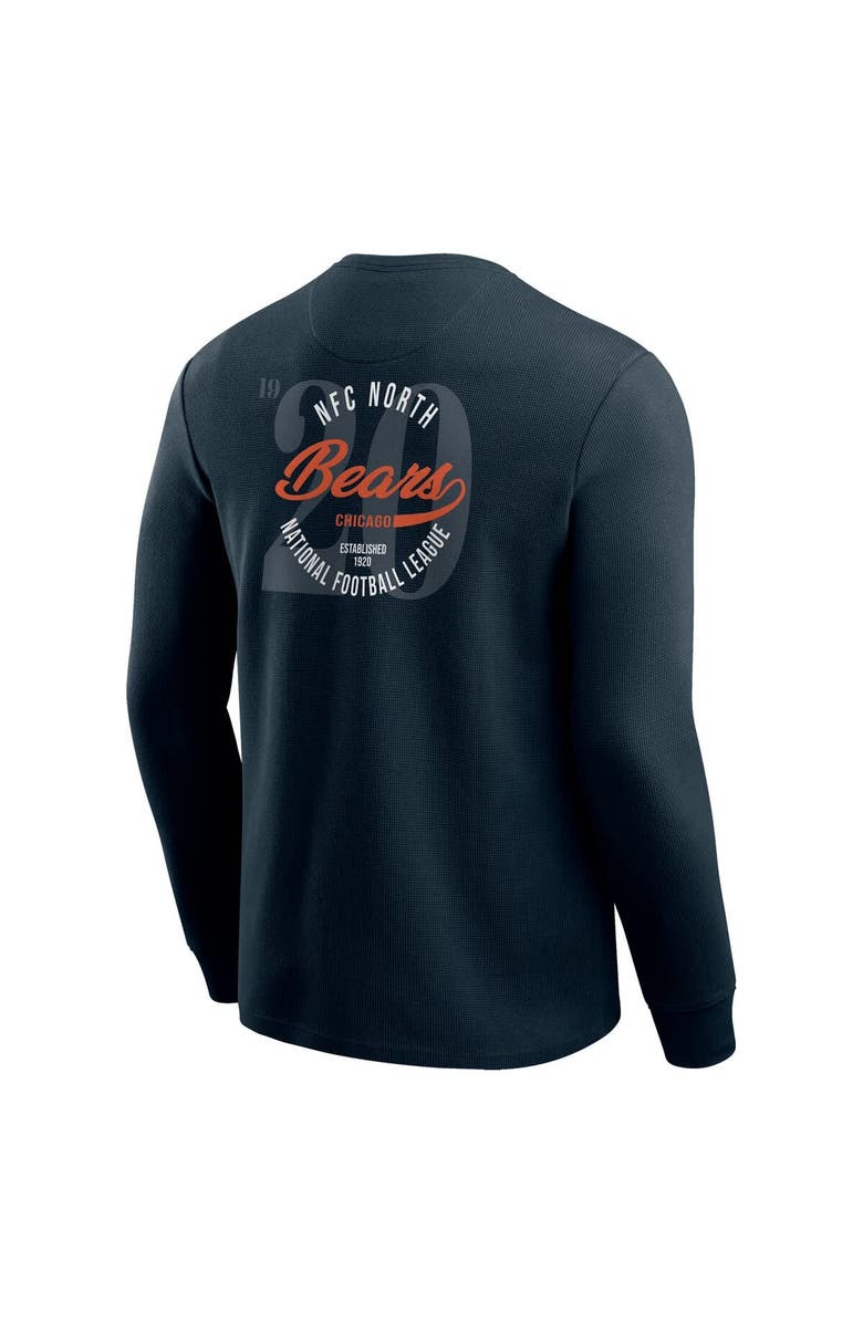 Darius Rucker Collection by Fanatics Men's Darius Rucker Collection by Fanatics Navy Chicago Bears Washed Waffle-Knit Long Sleeve T-Shirt, Alternate, color, 