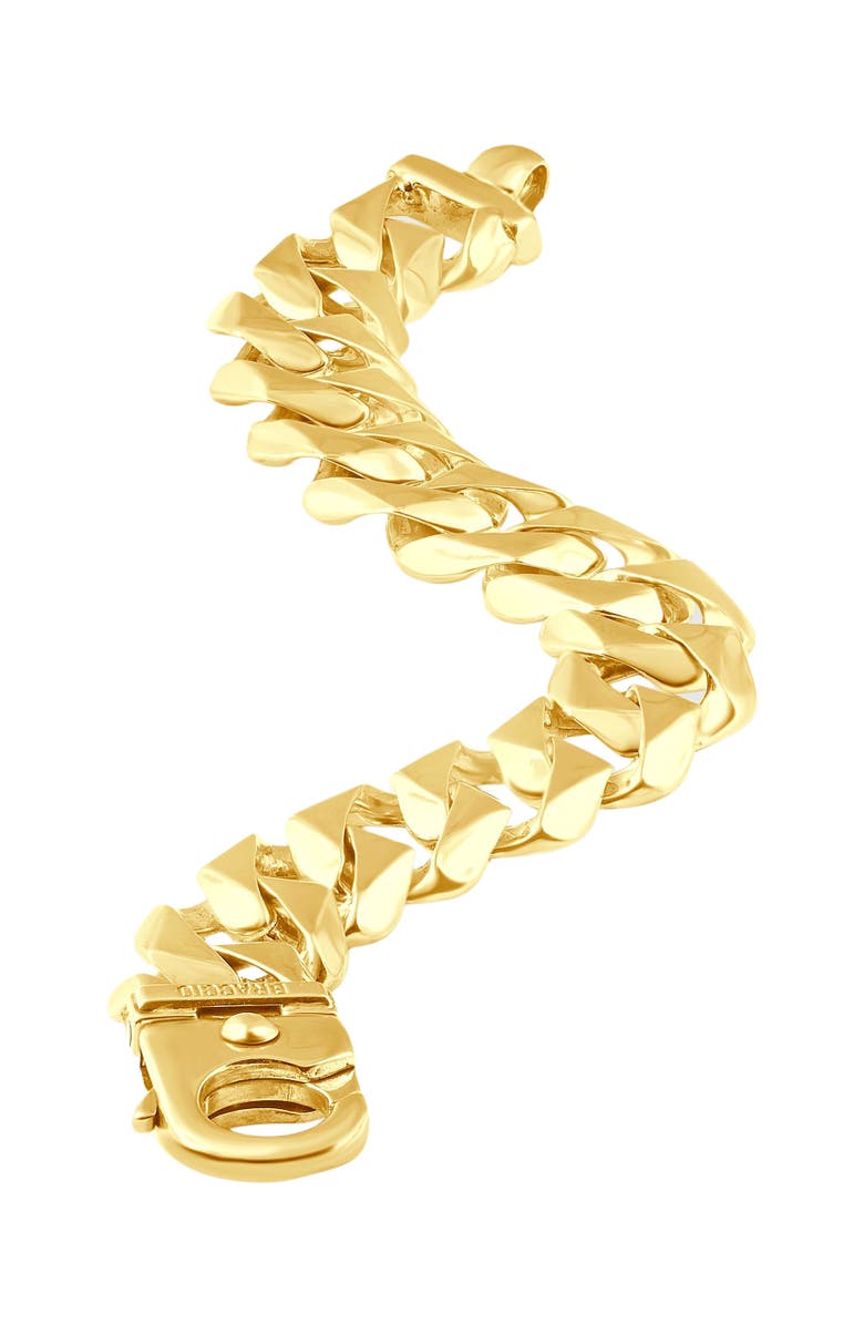 Bliss Diamond Men's Heavy 119g Solid 14k Gold 12mm 9.5" Wide Cuban Link Bracelet, Alternate, color, 