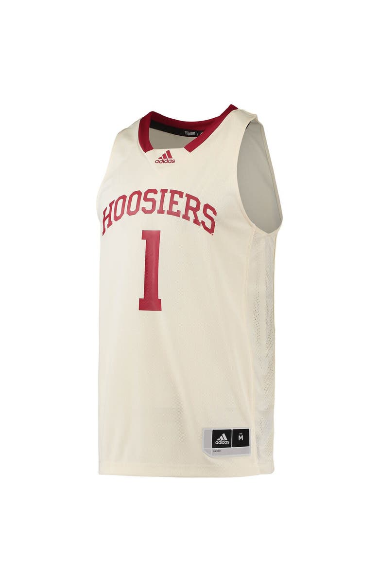 adidas Men's adidas #1 Cream Indiana Hoosiers Swingman Basketball Jersey, Alternate, color, Cream