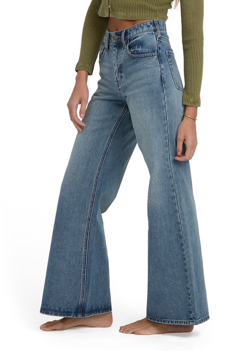 Free Fall High Waist Flare Leg Jeans, Alternate, color, ATLANTIC DEEP
