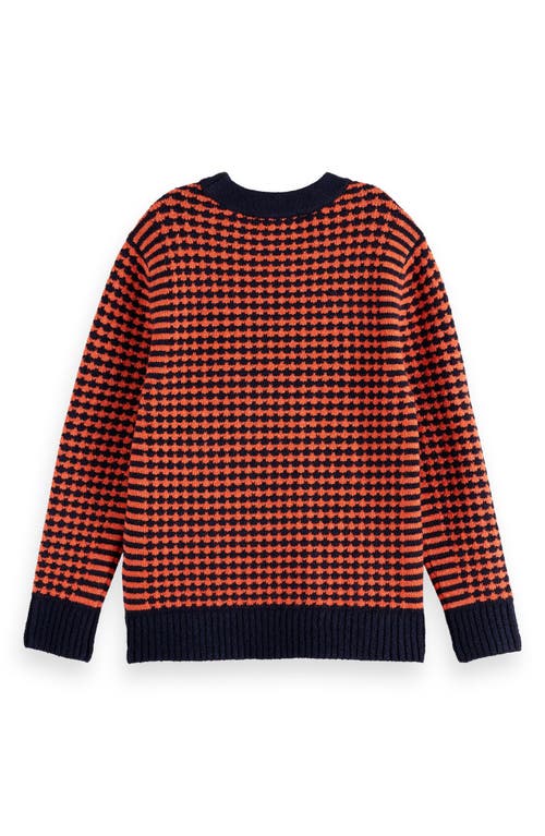 Scotch & Soda Kids' Relaxed Fit Chenille Sweater In Multi