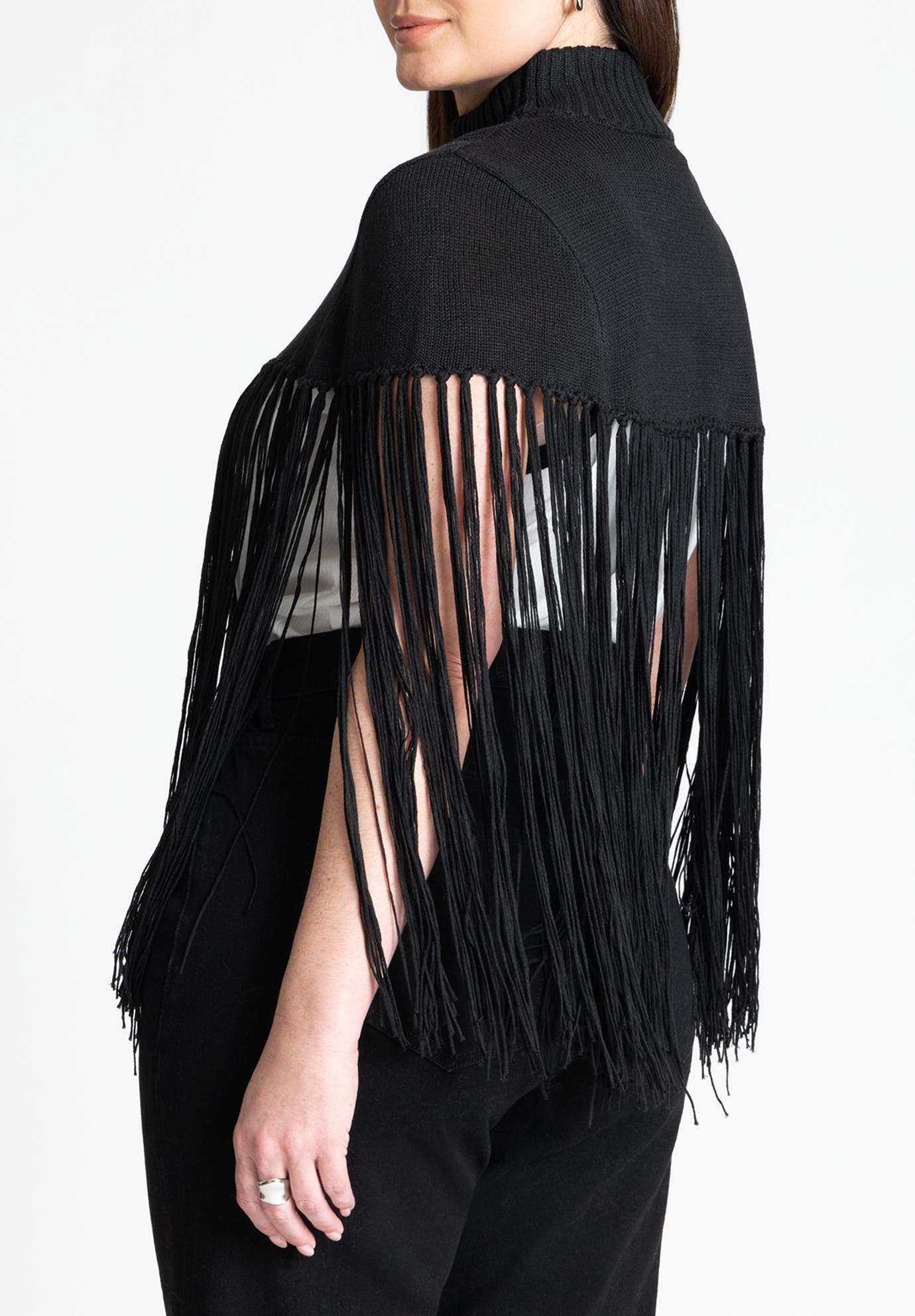 Fringe Half Sweater - image 2