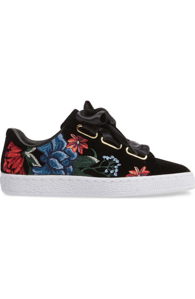 PUMA Basket Heart Hyper Embroidered Sneaker, Alternate, color,