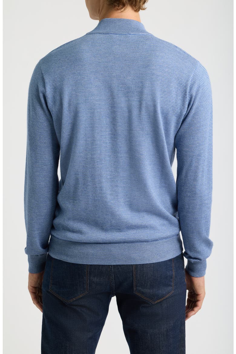 Canton Stripe Quarter Zip Sweater, Alternate, color, BLUE FREESIA