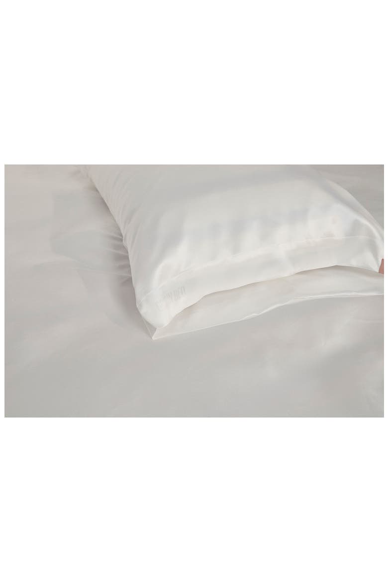 Washable Silk Pillowcase, Alternate, color, TRANQUIL WHITE