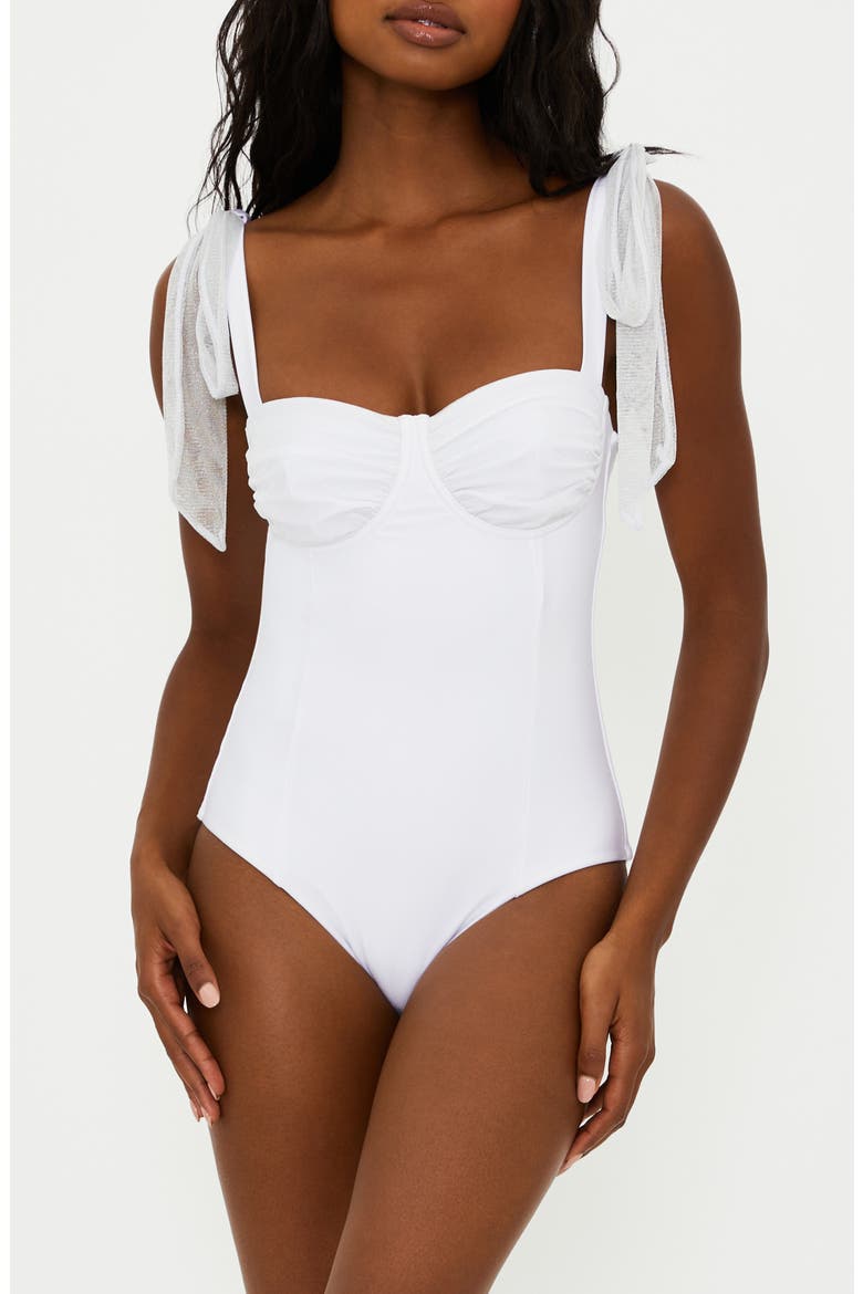 Dede Underwire One-Piece Swimsuit, Main, color, WHITE