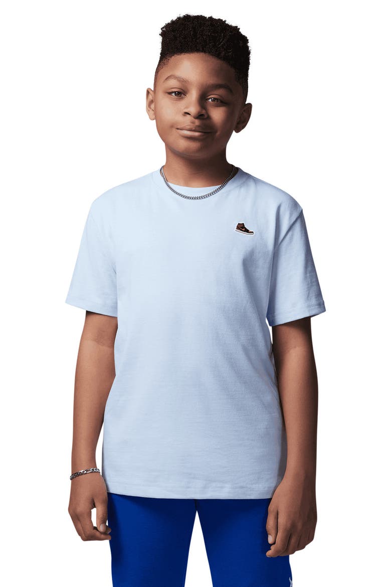Kids' Jordan Sneaker Patch T-Shirt, Alternate, color, HYDROGEN BLUE