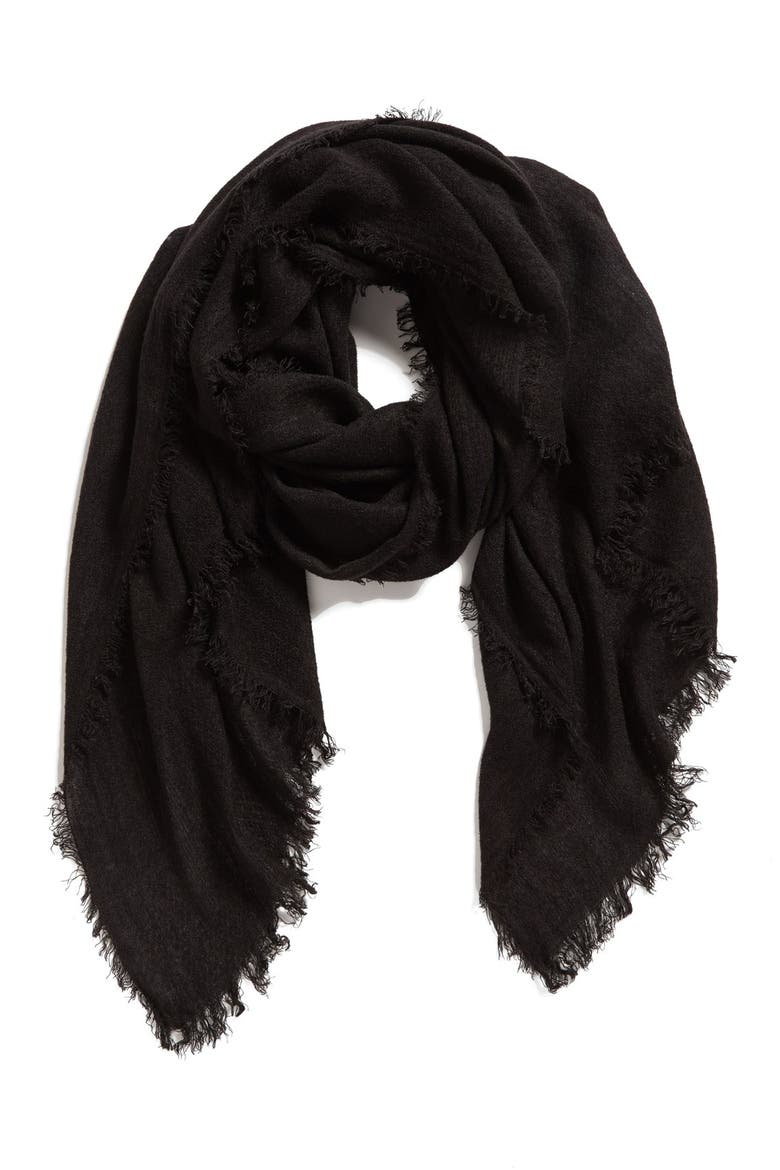 'Plush' Wrap, Main, color, BLACK
