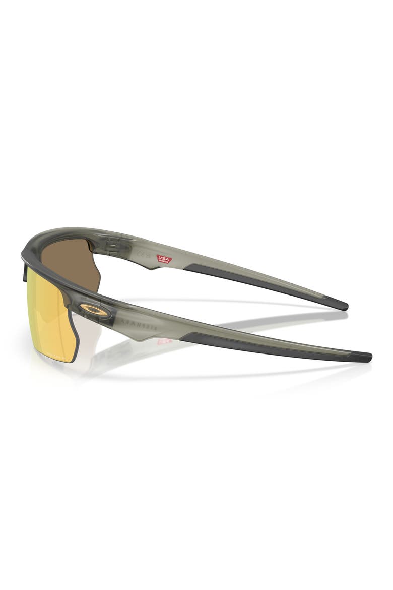 Bisphera 68mm Prizm™ Oversize Polarized Rectangular Sunglasses, Alternate, color, MATTE OLIVE/ 24K POLAR
