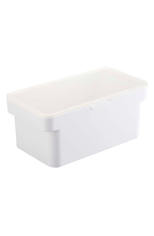 Yamazaki Small Airtight Pet Food Storage Container in White 