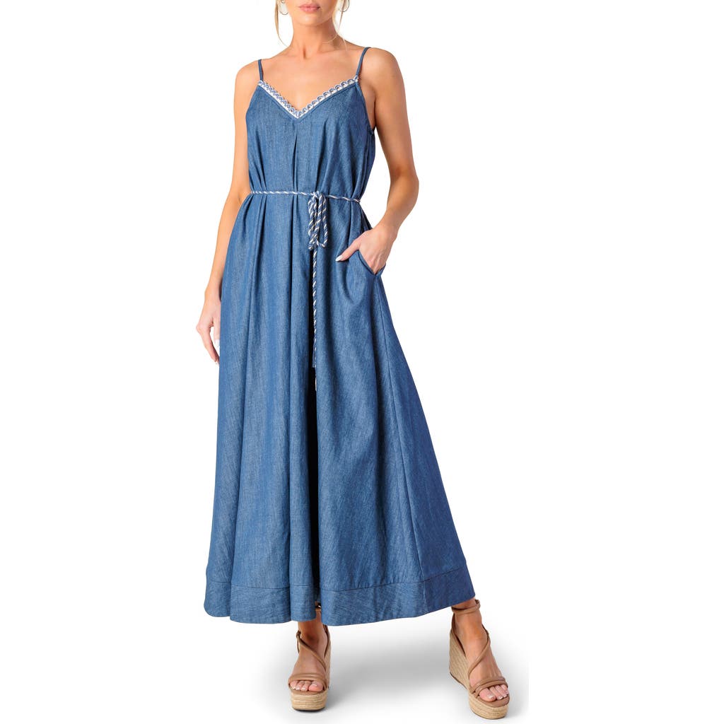 Flying Tomato Denim Midi Sundress