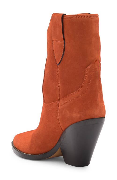 Isabel Marant Leyane Suede Ankle Boots In Burnt Orange