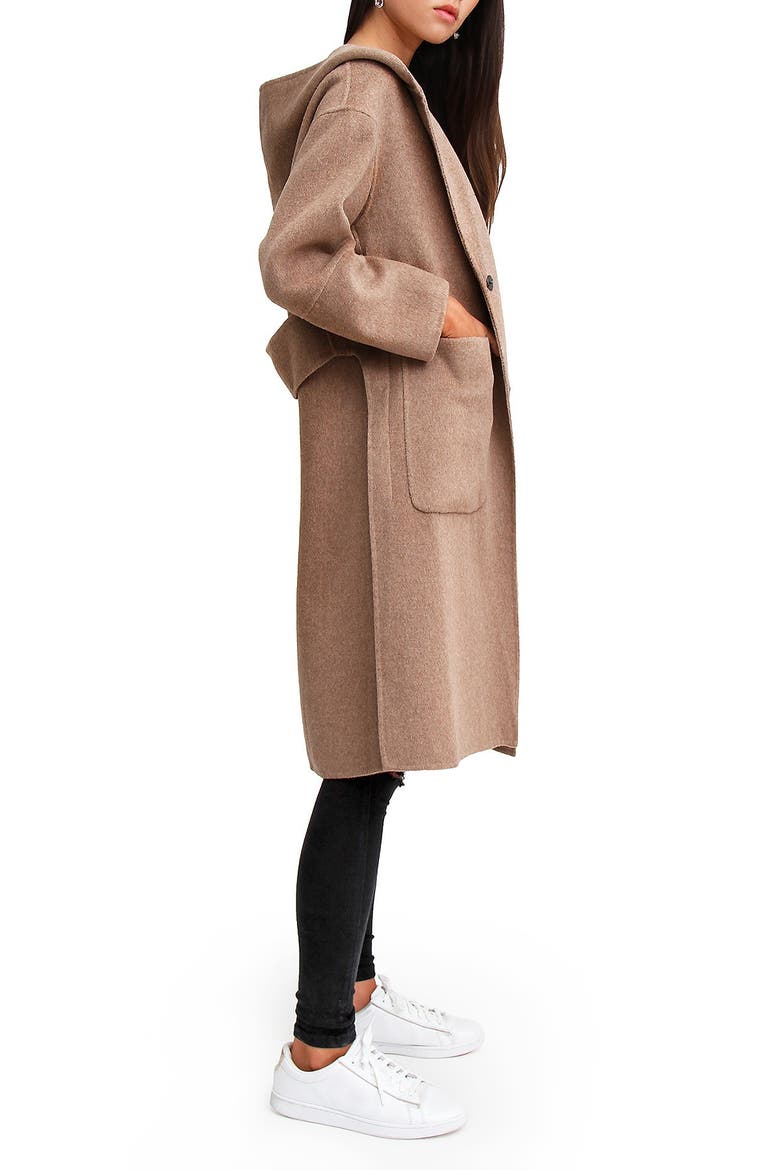 Walk This Way Wool Blend Oversized Coat, Main, color, OAT
