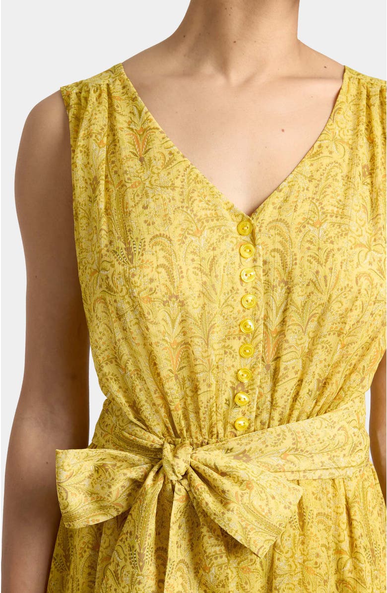 Santorelli LANITA Sleeveless Fit and Flare Hi Lo Dress in Printed Georgette, Alternate, color, 