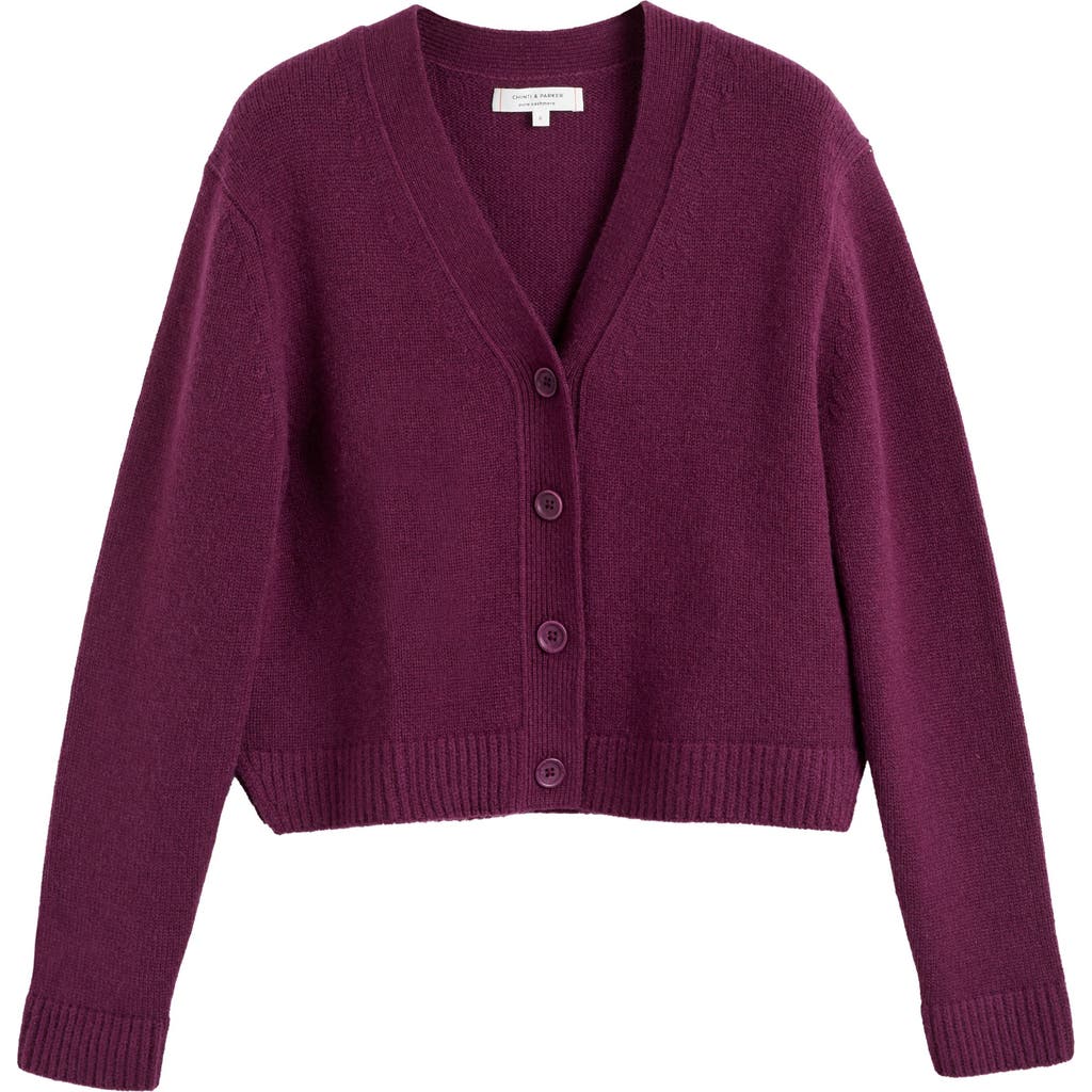 Chinti & Parker Pure Cashmere Cardigan In Purple