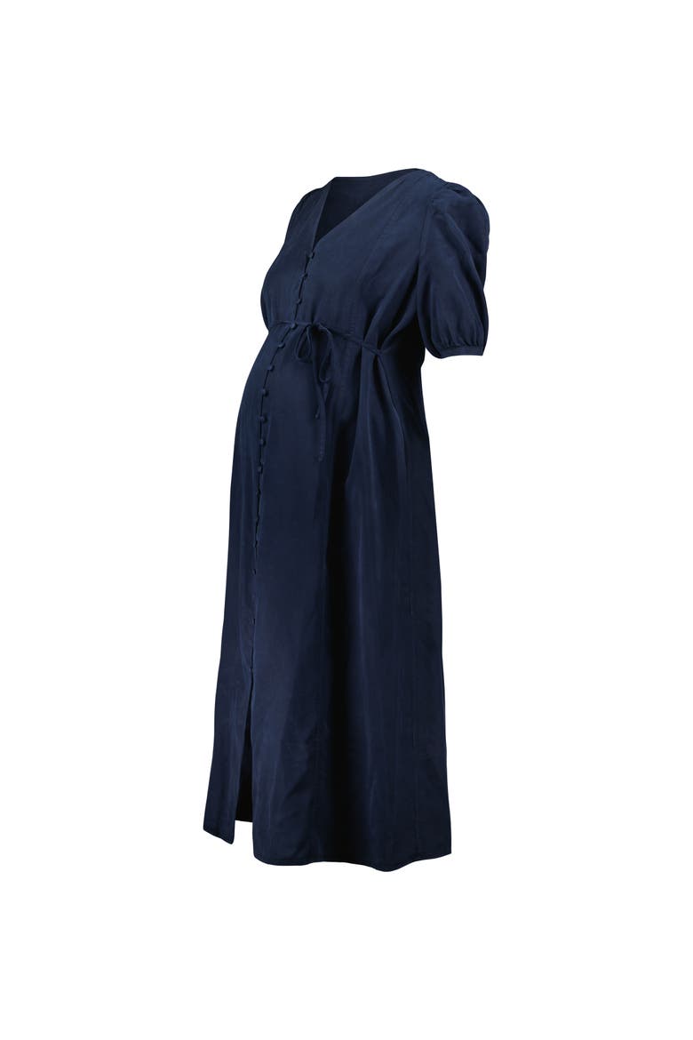 Marta Maternity Button-Front Dress, Main, color, Classic Navy