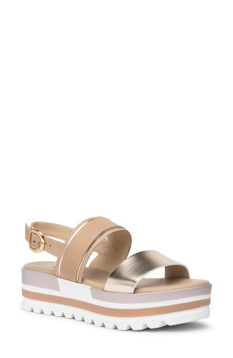 Double-Band Platform Slingback Sandal (Women)