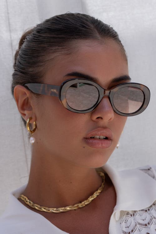 Freyrs Eyewear Aria Oval Sunglasses In Multi