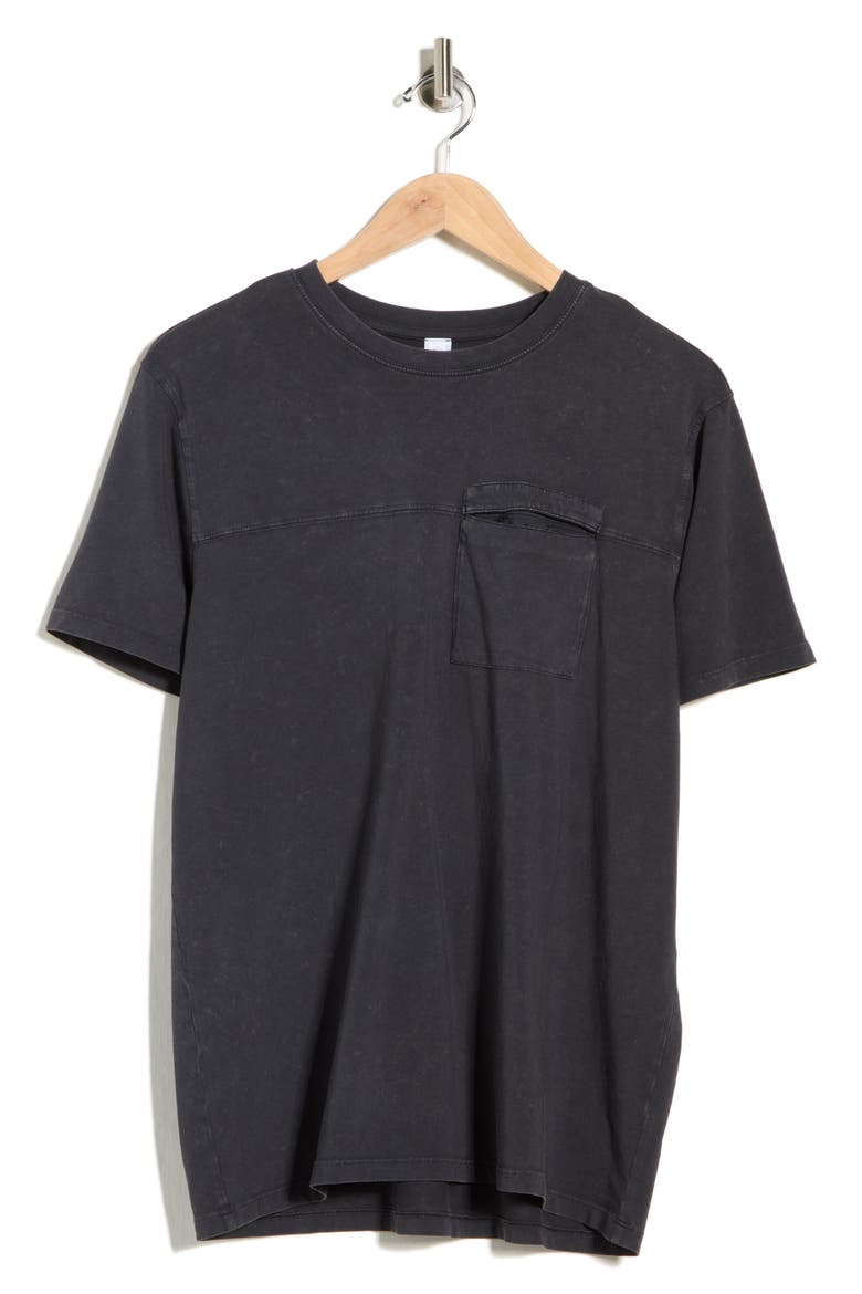 Ronan Acid Wash Cotton T-Shirt, Alternate, color, BLACK