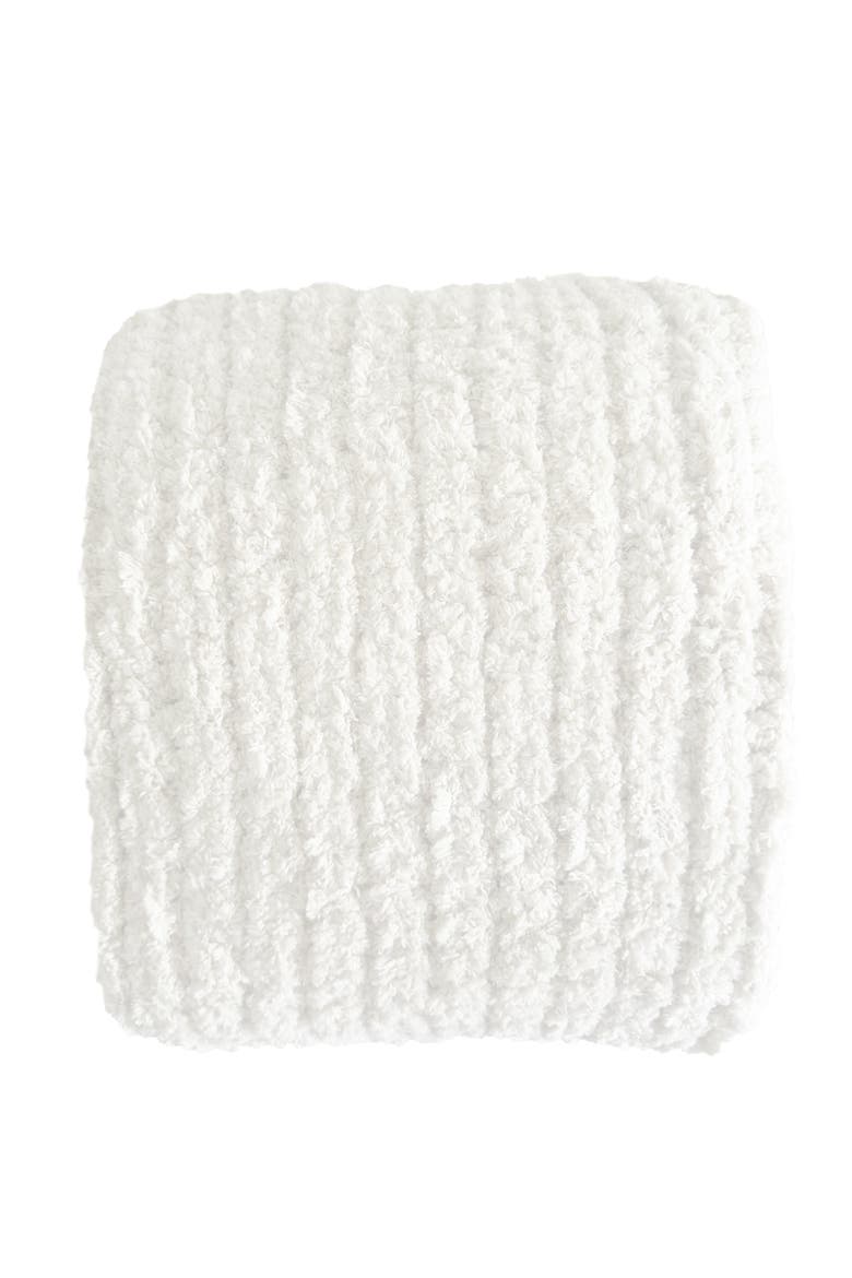 Oversized Plush Chenille Throw, Main, color, Bright White