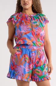 SUGARLIPS Cindal Floral Hita Ruffle Top