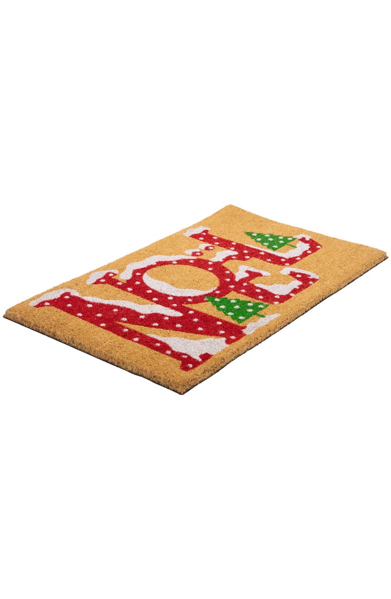 Northlight Brown and Red "Noel" Natural Coir Outdoor Christmas Doormat 18" x 30", Alternate, color, 