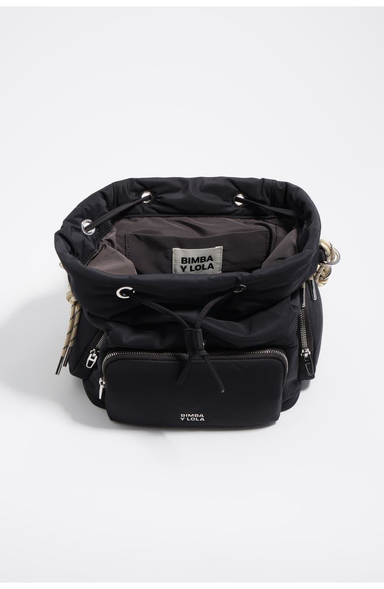 Bimba y Lola Dark anthracite nylon Pocket backpack, Alternate, color, Dark Anthracite