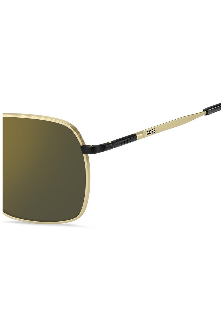 57mm Polarized Aviator Sunglasses, Alternate, color, MATTE GOLD/ BLACK