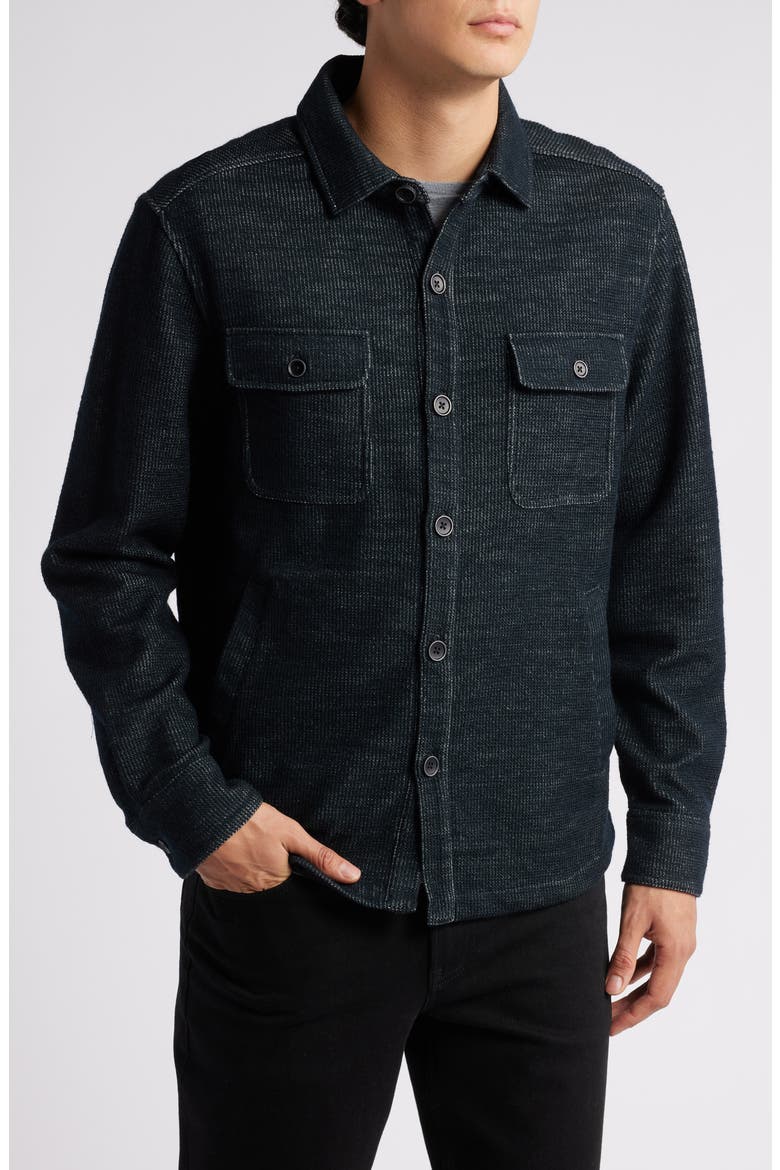 Calbrun Cotton Blend Knit Overshirt, Alternate, color, NAVY