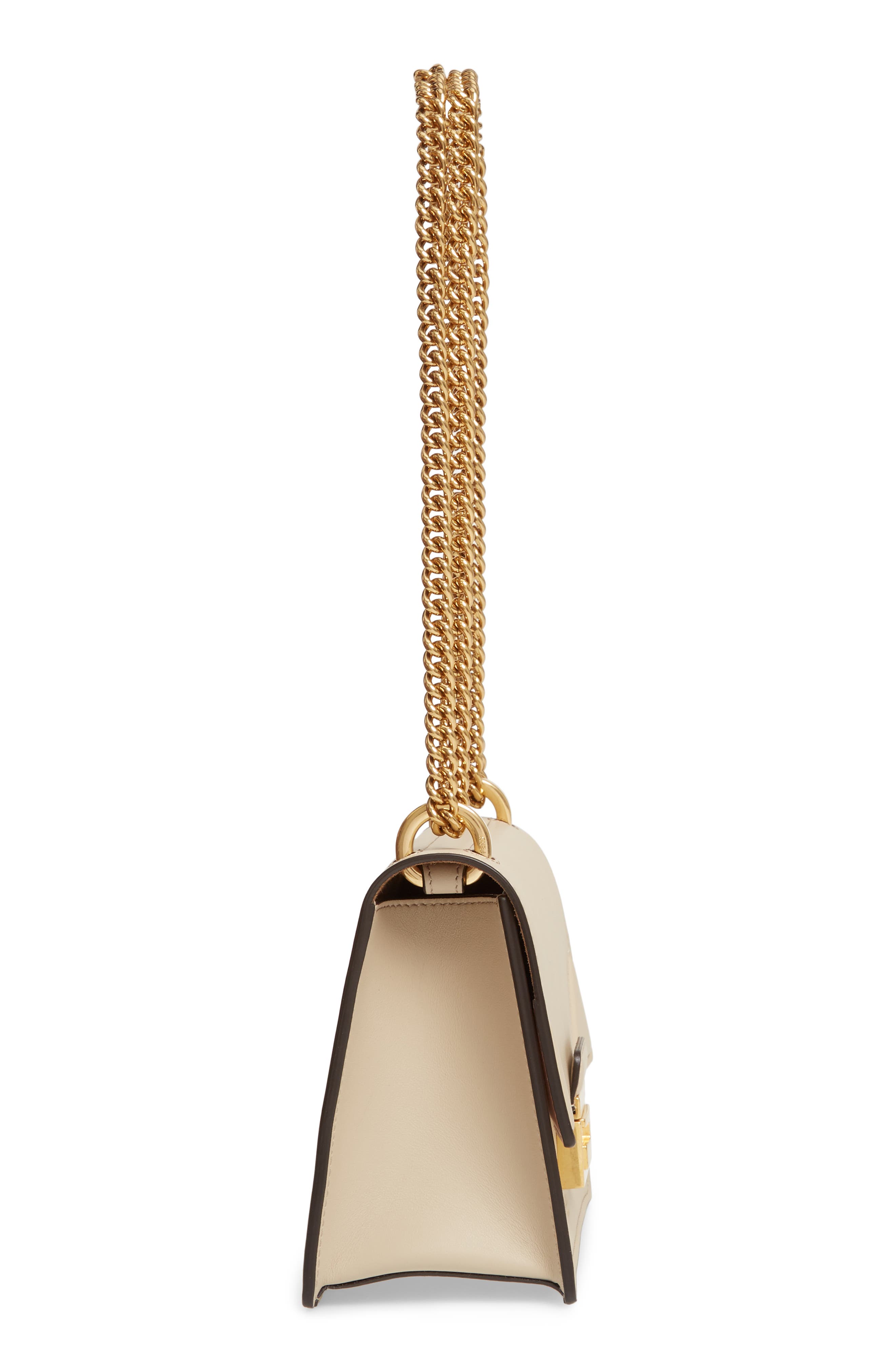 Small Kan U Leather Shoulder Bag, Alternate, color, CLOUD/ VIBRATO GOLD