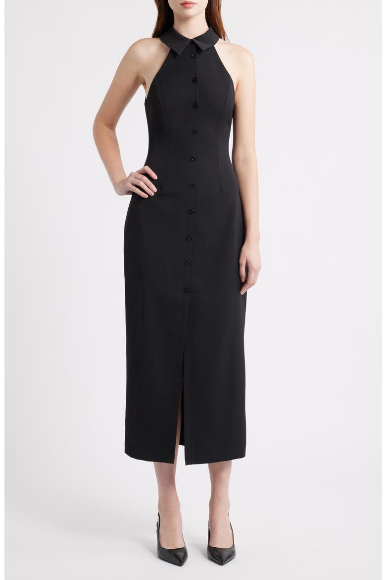 The Ultimate Muse Halter Neck Dress, Main, color, BLACK