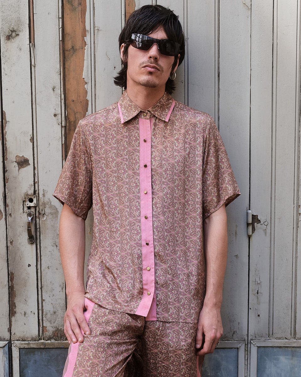 Paisley Motif Short Sleeve Shirt - image 2