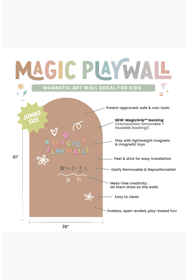 Magic Playwall Magnetic Arch Wall Decal, Alternate, color, Midnight