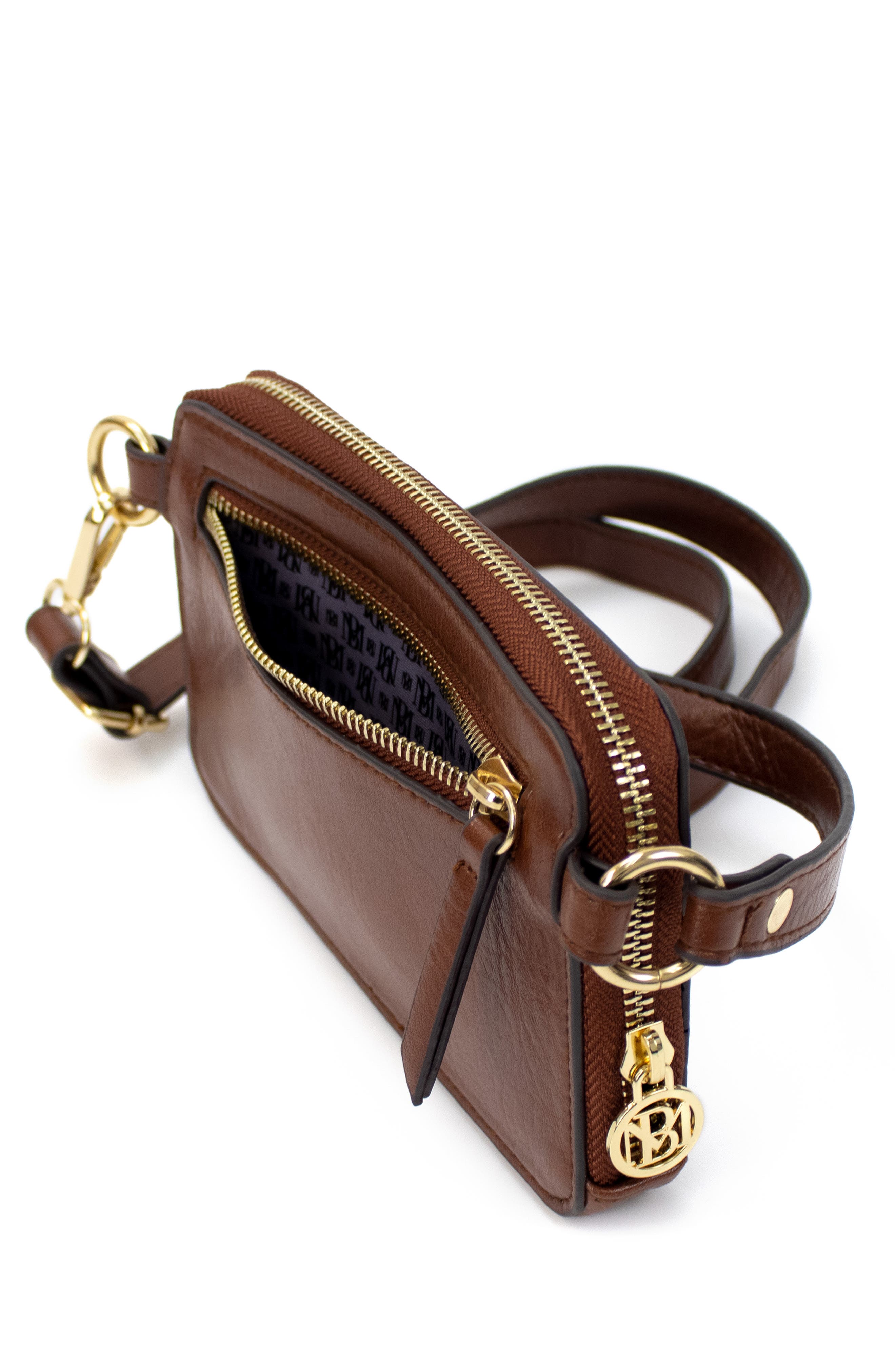 Madalyn Vegan Leather Pouch Belt Bag, Alternate, color, Brown