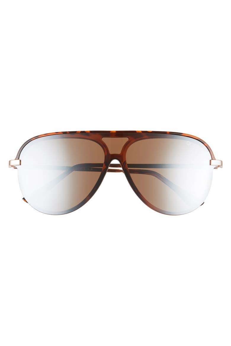 Australia x JLO Empire 57mm Shield Sunglasses, Alternate, color, TORT/ BROWN FLASH