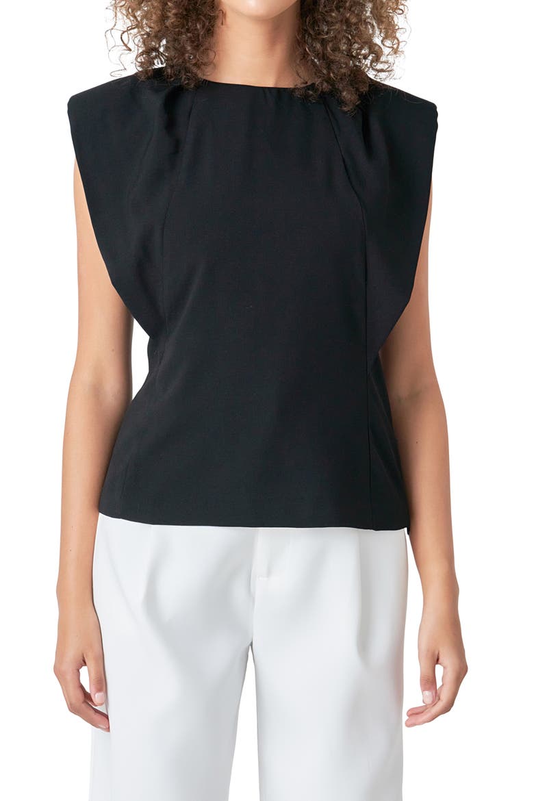 Sleeveless Top, Main, color, BLACK