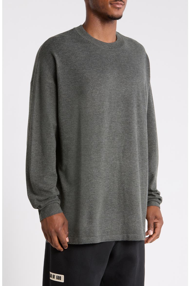 Soft Knit Long Sleeve T-Shirt, Alternate, color, IRON GREY