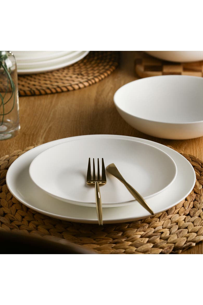 Taglio Bone China 24-Piece Dinnerware Set, Alternate, color, Matte White