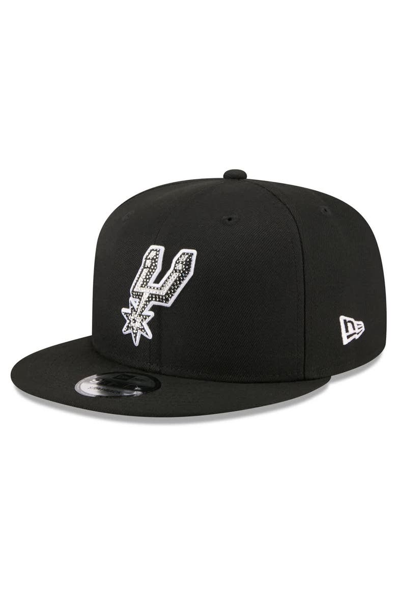 Men's New Era Black San Antonio Spurs 2026 NBA Draft Crystal 9FIFTY Snapback Hat, Main, color, Black