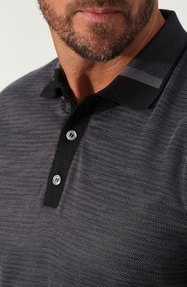 STUDIO GARNET LOS ANGELES Stretch Cotton Polo, Alternate, color, Black