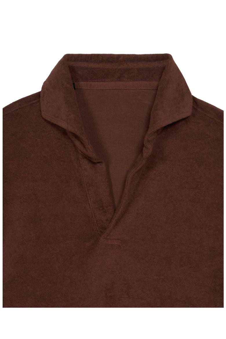 Sullivan Terry Cloth Jersey Polo, Alternate, color, Brown
