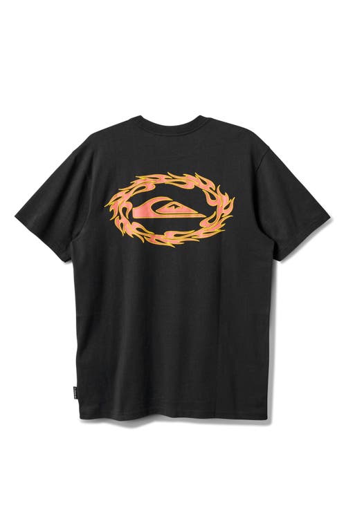 Quiksilver Oval Torch Moe Graphic T-shirt In Black
