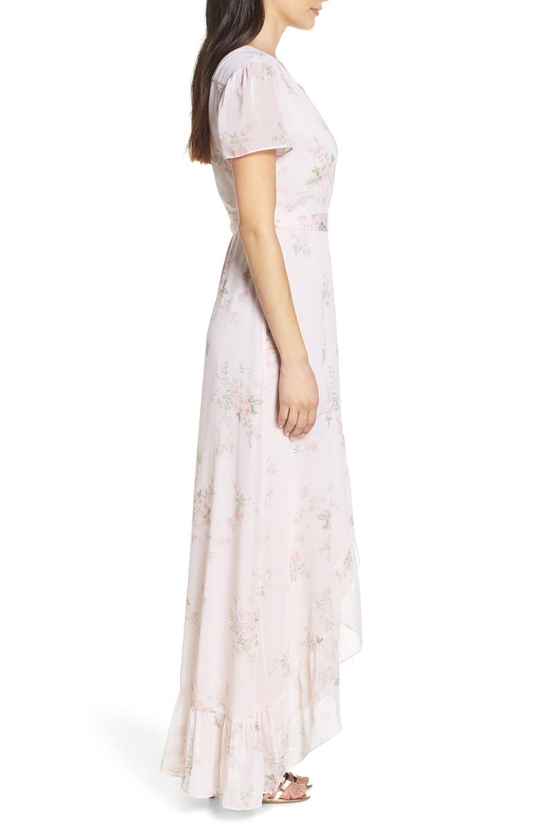 WAYF The Natasha Floral Wrap Maxi Dress, Alternate, color,