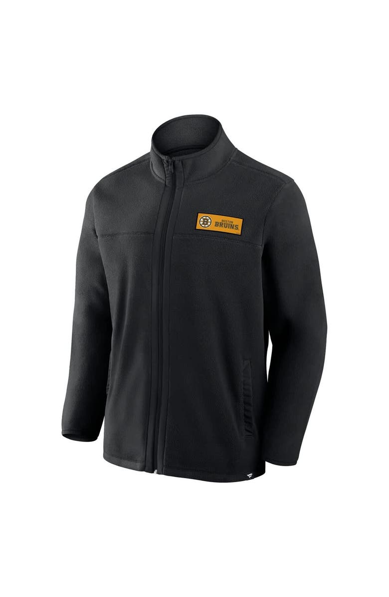 FANATICS Men's Fanatics Black Boston Bruins Home Ice Fleece Full-Zip Jacket, Alternate, color, Black