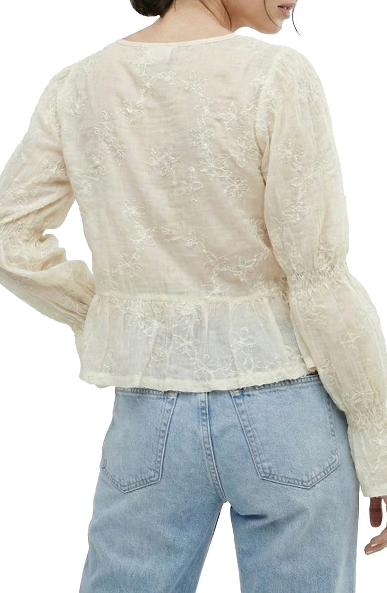 SAACHI Tie Front Topper, Alternate, color, Ivory