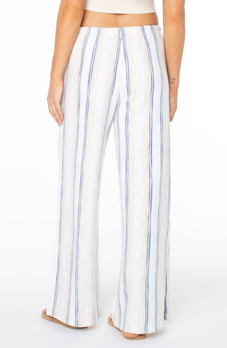 Roxy Beach Breeze II Stripe Cotton Blend Drawstring Pants, Alternate, color, Surf Web