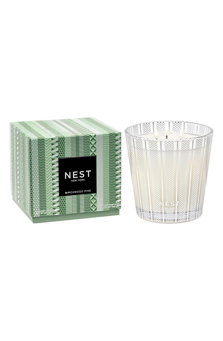 NEST New York Birchwood Pine Three-Wick Candle, Main, color,