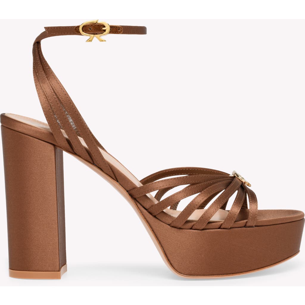 Gianvito Rossi Crepe Ankle-strap Platform Sandals In Multi