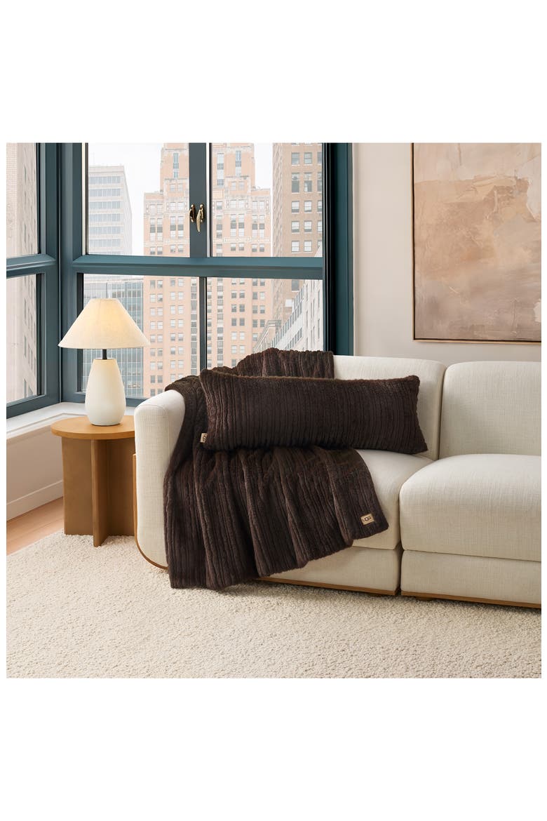 Jennis Faux Fur Throw Blanket, Alternate, color, BURNT CEDAR TIPPED W/ OYSTER