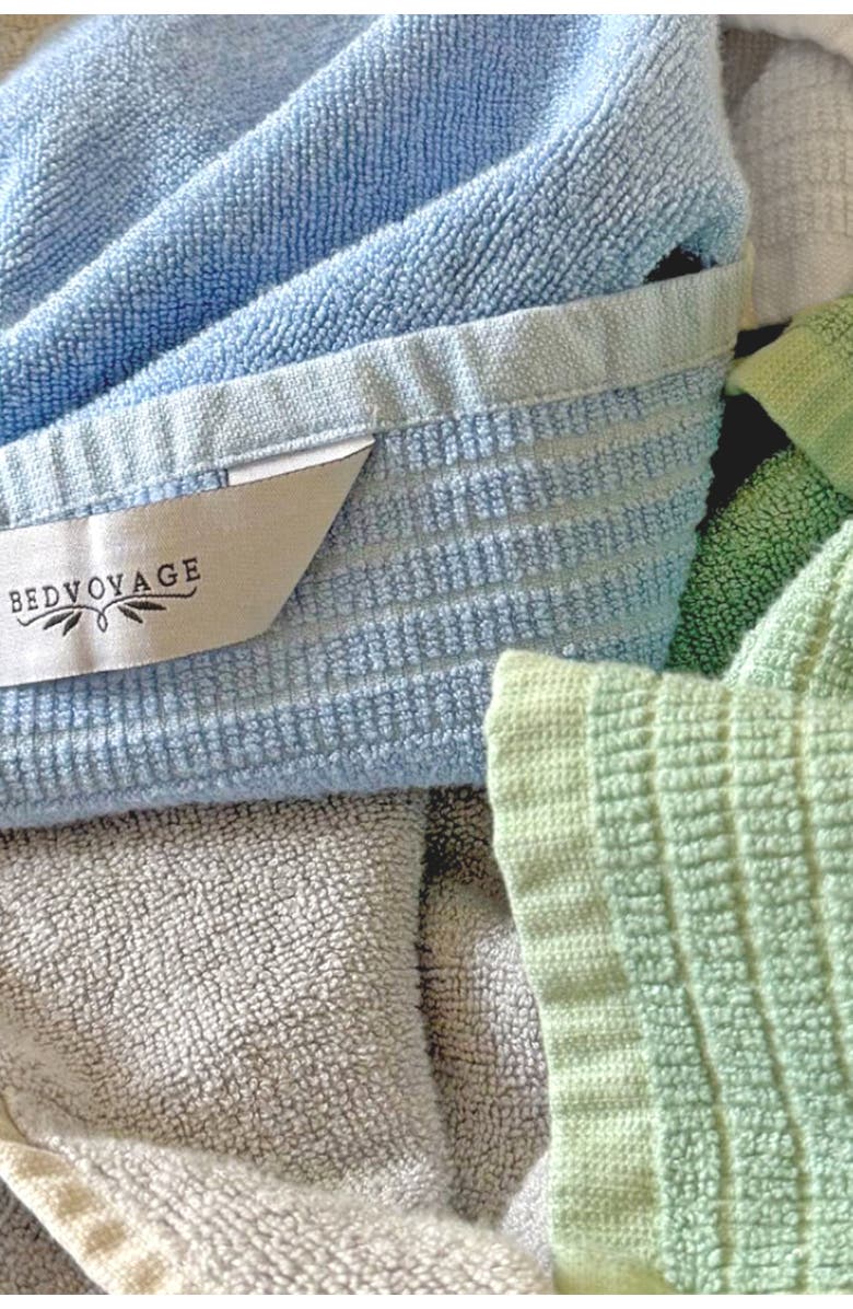 BedVoyage Viscose Odor & Mildew Resistant Spa Towel Collection, 6pc Set, Alternate, color, Stone